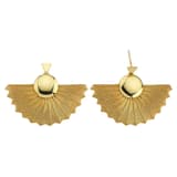 Trabzon Hasırı Altın Küpe - Jora Cilalı Yelpaze 4