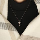 Pırlantalı Altın Kolye Karçali Rose 5