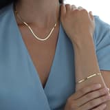 Altın Zincir Ezme 2mm Set 2
