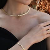 Trabzon Hasırı 3 Sıra Bilezik 3 Sıra Gerdanlık - Altın Set Choker Elegant 1