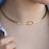 Trabzon Hasırı Altın Kolye - 3 Sıra Choker Sotka 1