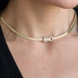 Trabzon Hasırı Altın Kolye - 3 Sıra Choker Sotka Taşlı 1