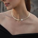 Trabzon Hasırı Altın Kolye - 3 Sıra Choker İnci 3
