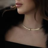 Trabzon Hasırı Altın Kolye - 3 Sıra Elegant Sade 1