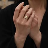 Pırlantalı Elegant Diamond Altın Yüzük 5 Sıra Saten 6