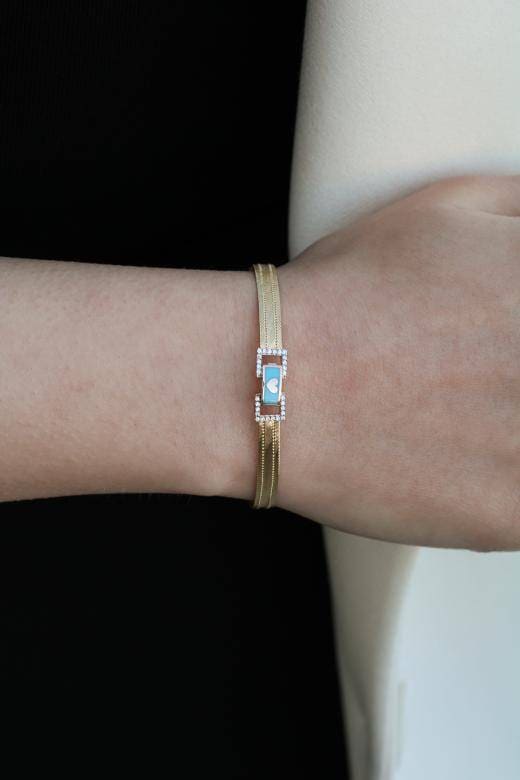 Trabzon Hasırı Altın Bileklik - 3 Sıra