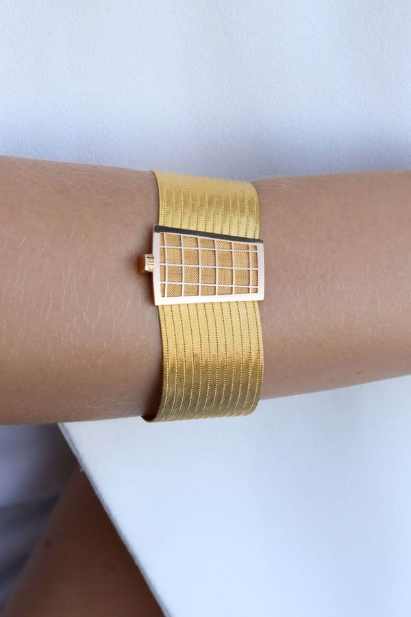 Trabzon Hasırı Altın Bilezik - 13 Sıra Ters Düz