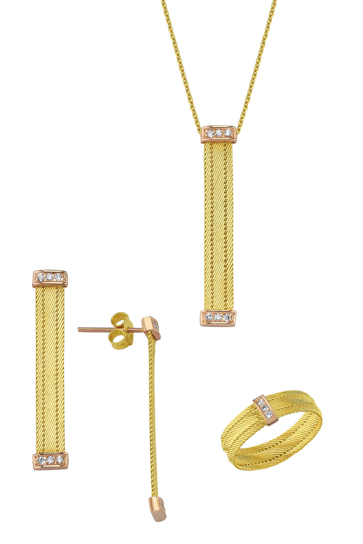 Jora Pırlantalı Yeşil Trabzon Set 2018690 / Elizi Hasır