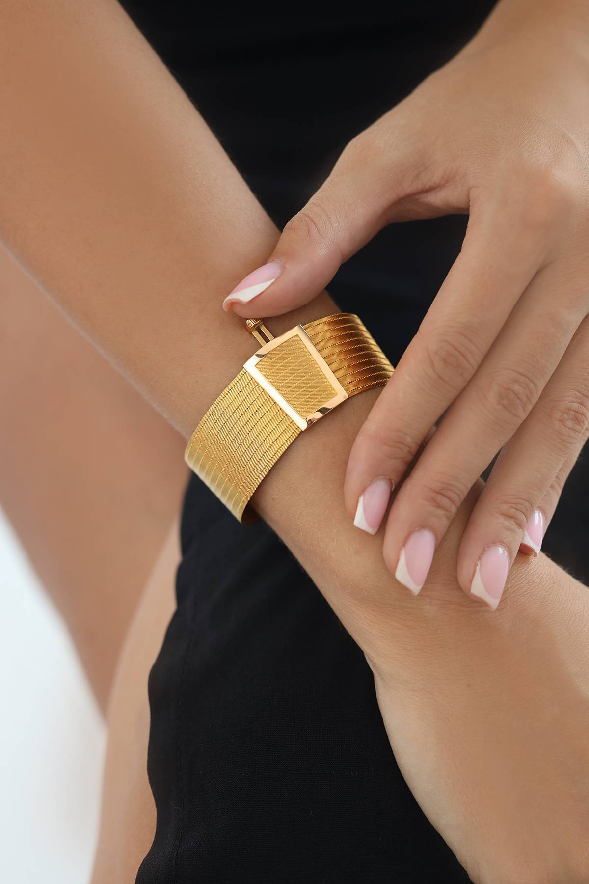 Trabzon Hasır Klasik Toka 3 Sıra Parçalı Set 11 Sıra Bilezik