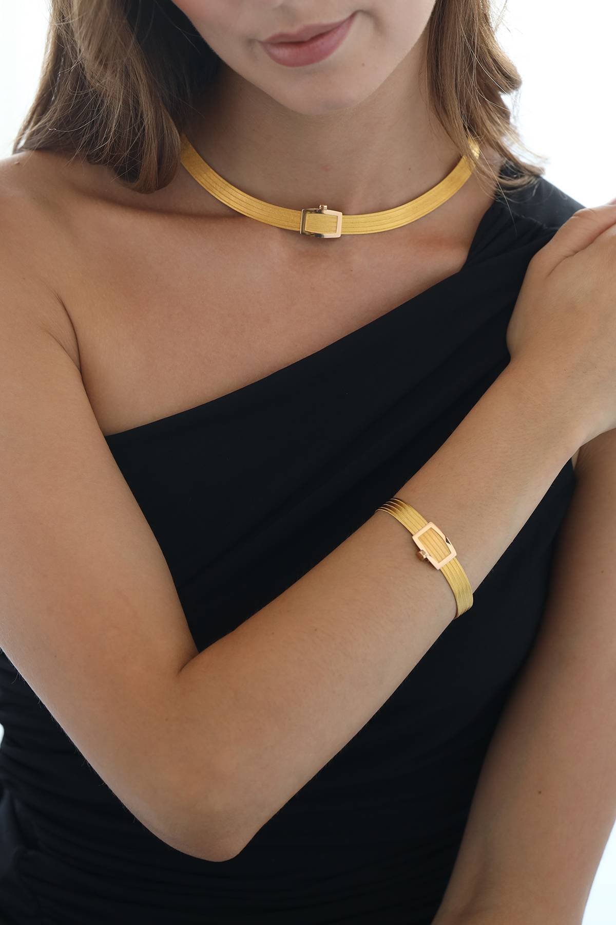 Trabzon Hasır Set 5 Sıra Bilezik 5 Sıra Gerdanlık