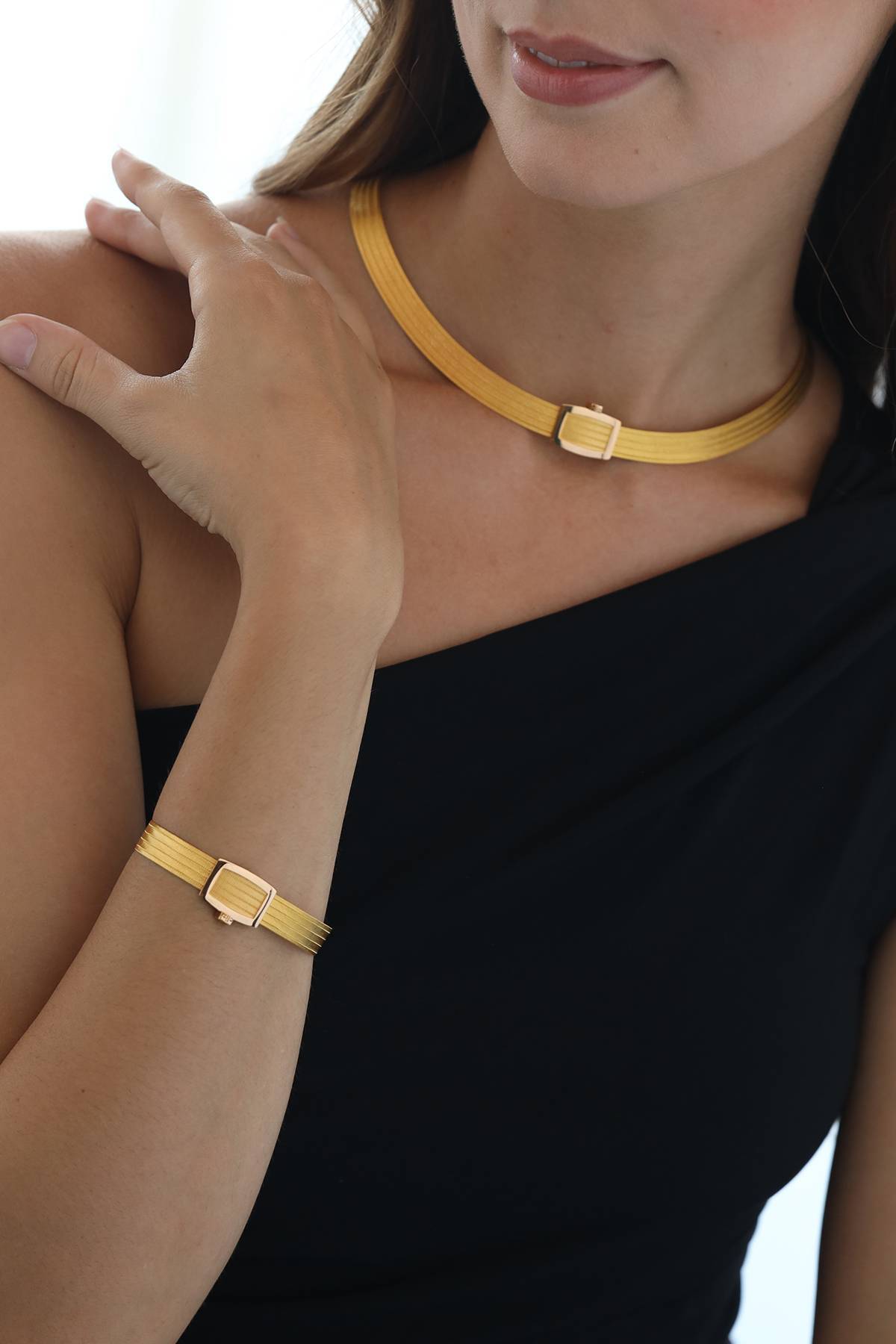 Trabzon Hasır Set 5 Sıra Bilezik 5 Sıra Gerdanlık